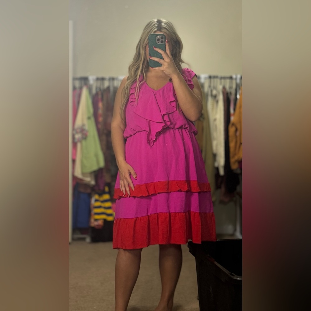 Haptics Ruffle Midi Dress